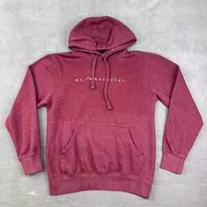 Mt Bachelor Sweatshirt size Small Burgundy Classic Pullover Hoodie Ski Snowboard